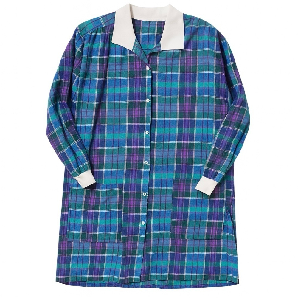 Bloomingdales Vintage Plaid Night Shirt